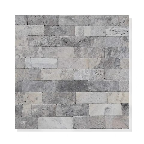 Kamień dekoracyjny 10mm Trawertyn Ash Bębnowany 7,5x15 cm