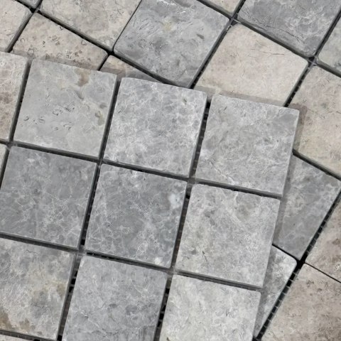 Kamień dekoracyjny Marmur Tundra Grey Mozaika 4,8x4,8x1 cm