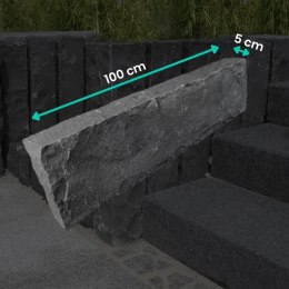 Palisada łupana | Obrzeże G690 Bazalt Black 100x20x5 cm