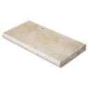 Trawertyn 3cm Kamień brzegowy Silver Greige Ash 40,6x61 | Obrzeża do basenu Bullnose