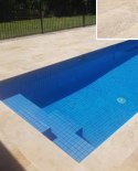 Trawertyn 3cm Kamień brzegowy Silver Greige Ash 40,6x61 | Obrzeża do basenu Bullnose