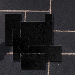 Kamień Kadappa Black Limestone Bębnowany French Pattern 1kpl= 0,742m2 3CM | Komplet Rzymski