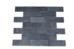 Kamień elewacyjny-dekoracyjny Łupek Black Slate Brick 10x30
