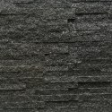Kamień elewacyjny-dekoracyjny kwarcytowy czarny Stackstone Black 10x36x0,8-1,3 cm