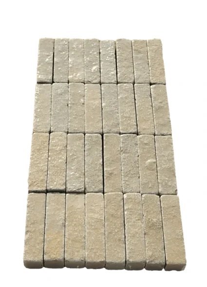 Kostka brukowa Tandur Yellow Limestone Bębnowany 5x20x5 cm