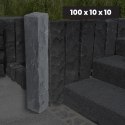 Ogrodowa Palisada Łupana G690 Bazalt Black 100x10x10 cm