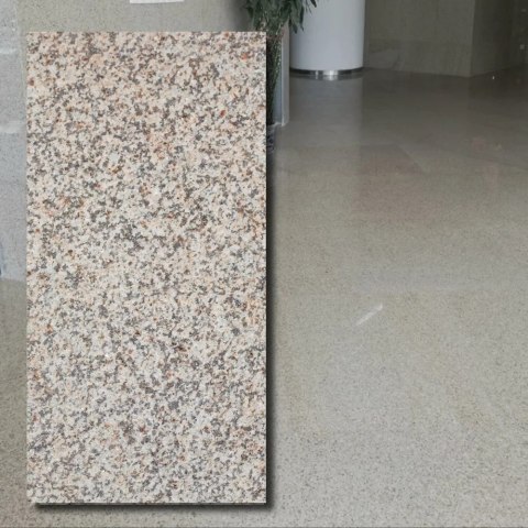 Płytka granitowa beżowo szara płomieniowana G682 40x60x2 cm