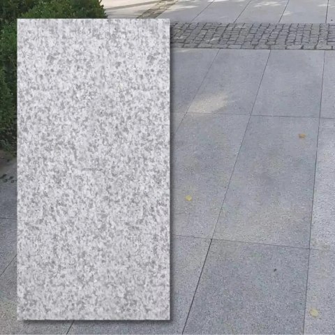 Płytka granitowa szara płomieniowana G603 120x60x2