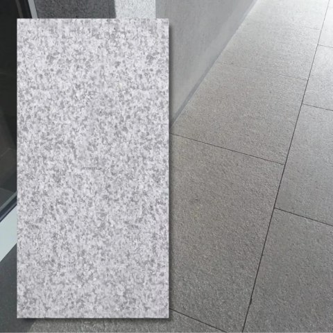 Płytka granitowa szara płomieniowana G603 New 40x60x2 cm