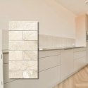 Płytka marmurowa 12 mm cegiełka Coffee White Brick 10x30 Queen Beige