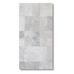 Płytka marmurowa Bębnowana Royal White 7,5x15x1 cm