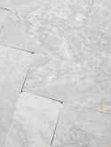 Płytka marmurowa Bębnowana Szlifowana Royal White 10x30,5x1 cm