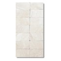 Płytka marmurowa Queen Beige | Coffee White Brick bębnowana 7,5x15x1 cm
