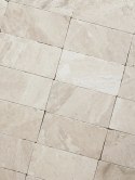 Płytka marmurowa Queen Beige | Coffee White Brick bębnowana 7,5x15x1 cm