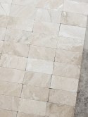 Płytka marmurowa Queen Beige | Coffee White Brick bębnowana 7,5x15x1 cm