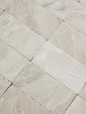 Płytka marmurowa Queen Beige | Coffee White Brick bębnowana 7,5x15x1 cm