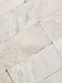 Płytka marmurowa Queen Beige | Coffee White Brick bębnowana 7,5x15x1 cm