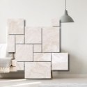 Płytki marmurowe Coffee White| Queen Beige Antykowana Bębnowana komplet = 0,742m2 | Komplet Rzymski