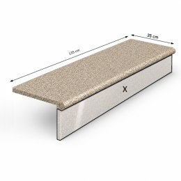 Schodek Granitowy G682 135x35x2 stopnica Bullnose