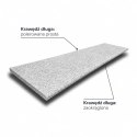 Stopnica Granitowa G603 płomieniowana 150x33x3 cm / 2 krawędzie wykończone