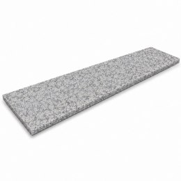 Stopnica granitowa szara płomieniowana G602 135x33x2 Bianco Sardo
