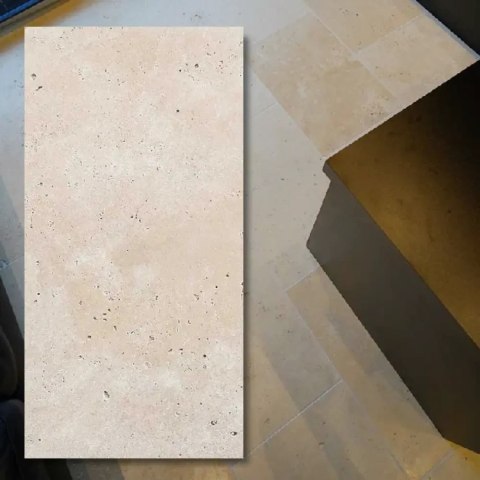 Trawertyn 12mm Antyczny Beżowy Blend Mix 40,6x61x1,2 cm