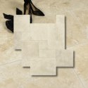 Trawertyn 12mm Light Standard Bębnowany French Pattern 1kpl=0,742m2 | Komplet Rzymski