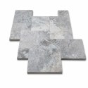 Trawertyn Ash Argent Antykowany Bębnowany 3 cm | 1kpl=0,742m2 | Komplet Rzymski