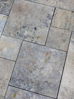 Trawertyn Ash Argent Antykowany Bębnowany 3 cm | 1kpl=0,742m2 | Komplet Rzymski