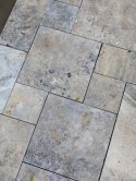 Trawertyn Ash Argent Antykowany Bębnowany 3 cm | 1kpl=0,742m2 | Komplet Rzymski