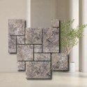 Trawertyn Ash Argent Antykowany Bębnowany 3 cm | 1kpl=0,742m2 | Komplet Rzymski