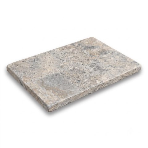 Trawertyn Ash Argent Antykowany Bębnowany 40,6x61x3 cm