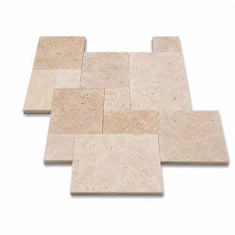 Trawertyn Ivory Classic mix układ rzymski 3cm 1kpl=0,742m2 taras ogród basen | Komplet Rzymski