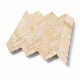 Trawertyn Light Bębnowany Chevron 7,5x30,5x1 cm