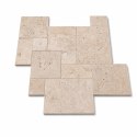 Trawertyn Light Bębnowany French Pattern 12mm 1kpl= 0,742m2 | Komplet Rzymski
