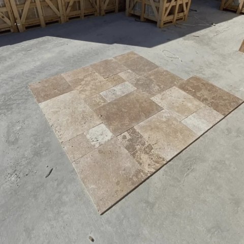 Trawertyn Noce French Pattern 12mm 1kpl= 0,742m2 | Komplet Rzymski