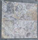Trawertyn Silver Bębnowany 40,6x61x1,2 cm