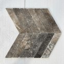 Trawertyn Silver Bębnowany Chevron 7,5x30,5x1 cm