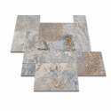 Trawertyn Silver Bębnowany French Pattern 3cm 1kpl= 0,742m2 | Komplet Rzymski