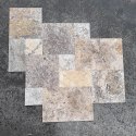 Trawertyn Silver Latte Greige Bębnowany French Pattern 12mm 1kpl= 0,742m2 | Komplet Rzymski