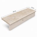 Trawertyn Stopnica | Kamień brzegowy Ivory Classic Mix Bębnowany Bullnose 135x35x3 cm