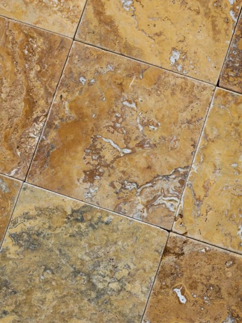 Trawertyn Yellow Szlifowany Niewypełniony Modern Tumbled 20,3x20,3x1,2 cm
