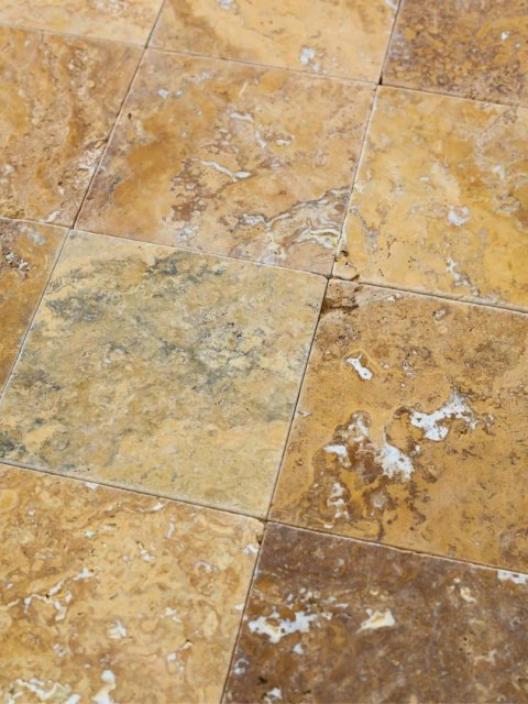 Trawertyn Yellow Szlifowany Niewypełniony Modern Tumbled 20,3x20,3x1,2 cm