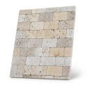 Kamień Dekoracyjny Elewacyjny Trawertyn Ivory Classic Mix Bębnowany 10x30 cm