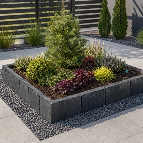 Palisada | Opornik Wapienne Kadappa Black Limestone 100x40x7-9 cm