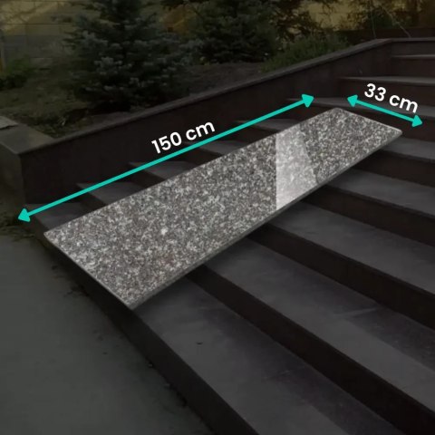 Parapet Stopnica granitowa brązowa polerowana Królewski Brąz G664 150x33x2 cm