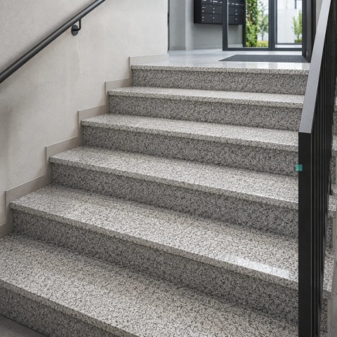 Parapet Stopnica granitowa szara polerowana G602 135x33x2 Bianco Sardo