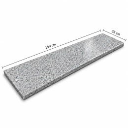 Parapet / Stopnica granitowa szara polerowana G603 150x33x2 cm