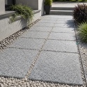 Płytka Granitowa Szara Płomieniowana G602 Bianco Sardo 40x40x4 cm