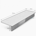Podstopnica granitowa polerowana G602 135x15x2